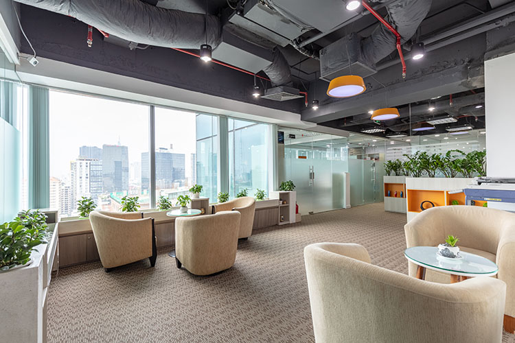 Sảnh tiếp khách sang trọng tại G OFFICE