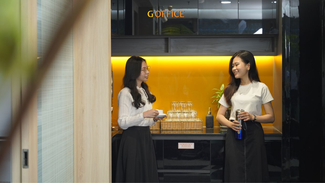 quầy pantry miễn phí tại văn phòng chia sẻ G Office